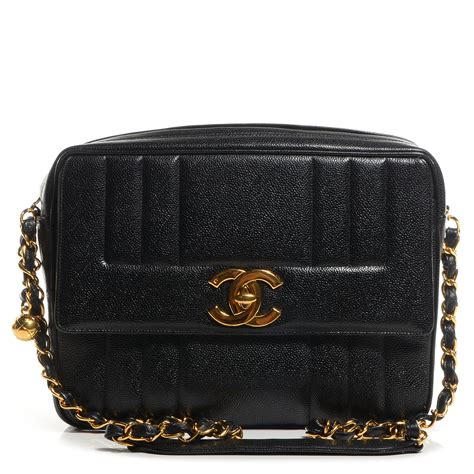 Chanel Caviar Vertical Quilt Camera Bag .